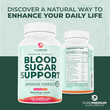 PurePremium Supplements Cinnamon Blood Sugar Support capsules in a hand