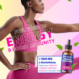 PureRootss L-Glutathione 2000mg drops bottle with dropper