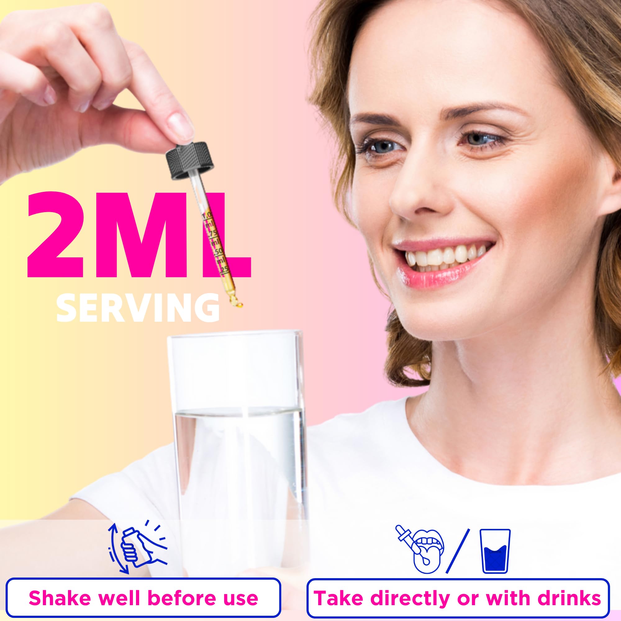 PureRootss L-Glutathione drops dropper with measurement markers