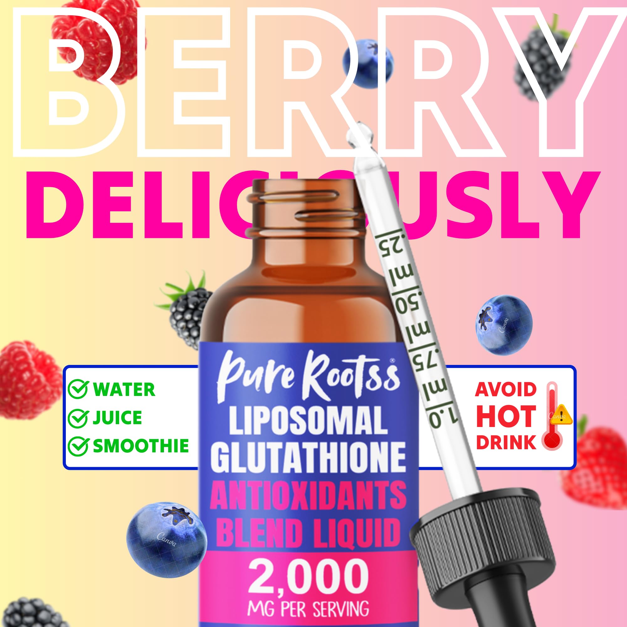 PureRootss L-Glutathione drops in a lifestyle setting