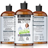 pureSCRUBS Magnesium Oil Spray 621g label close-up