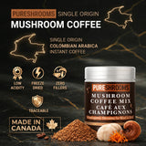 PureShrooms Instant Coffee served iced with milk