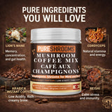 PureShrooms Instant Coffee with hot water preparation