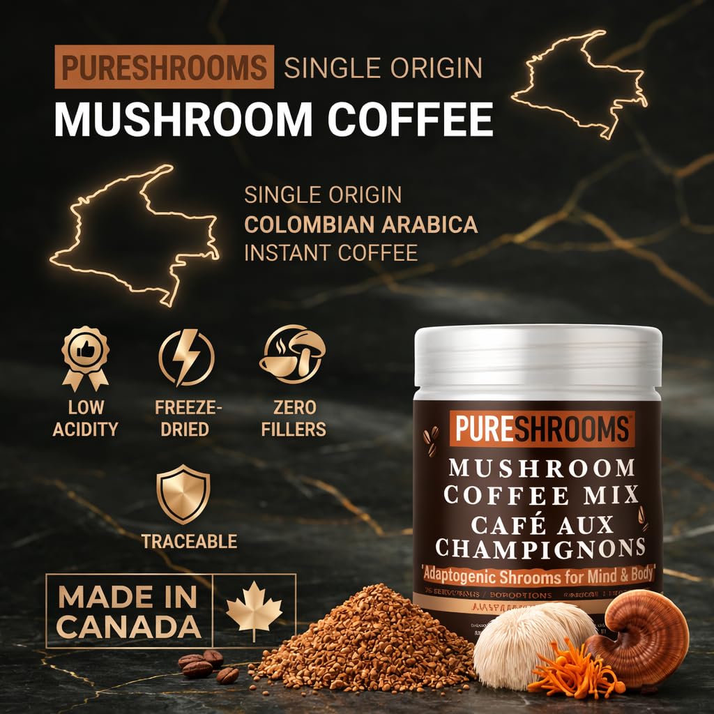 PureShrooms Mind & Body Instant Coffee ingredients list