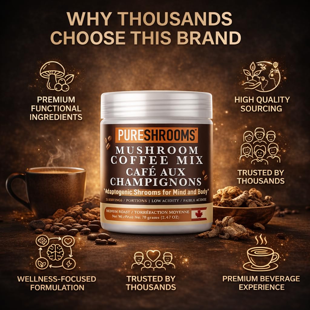 PureShrooms Mind & Body Instant Coffee lifestyle scene