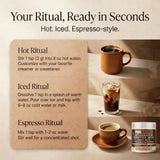 PureShrooms Mind & Body Instant Coffee serving suggestion
