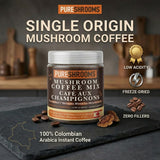 PureShrooms Perfect 7 Instant Coffee serving suggestion in a cup