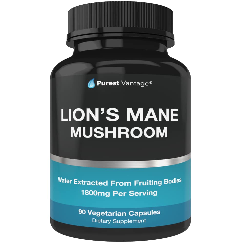 Purest Vantage Lion's Mane Mushroom Supplement front view