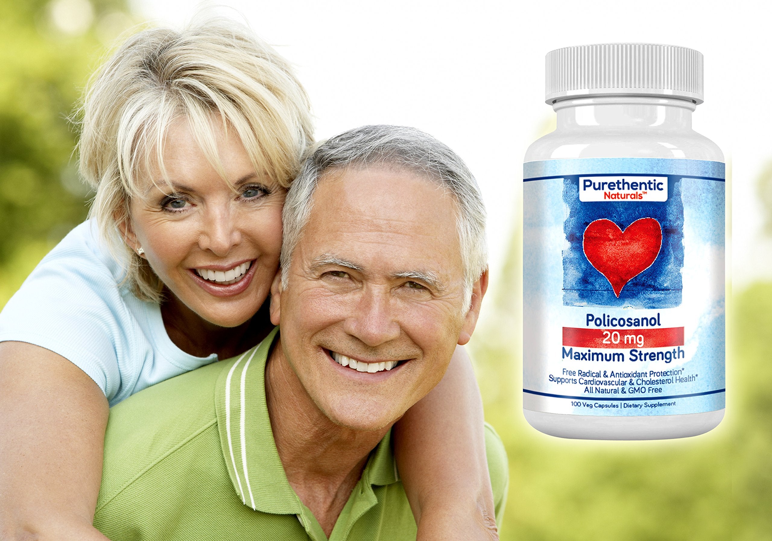 Puresugar cane Policosanol 20mg capsules back view