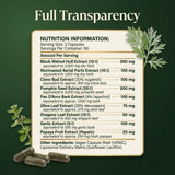 PURETREX Herbal Cleanse Capsules showing open pouch