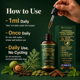 PURETREX Herbal Cleanse Drops lifestyle shot on a kitchen counter