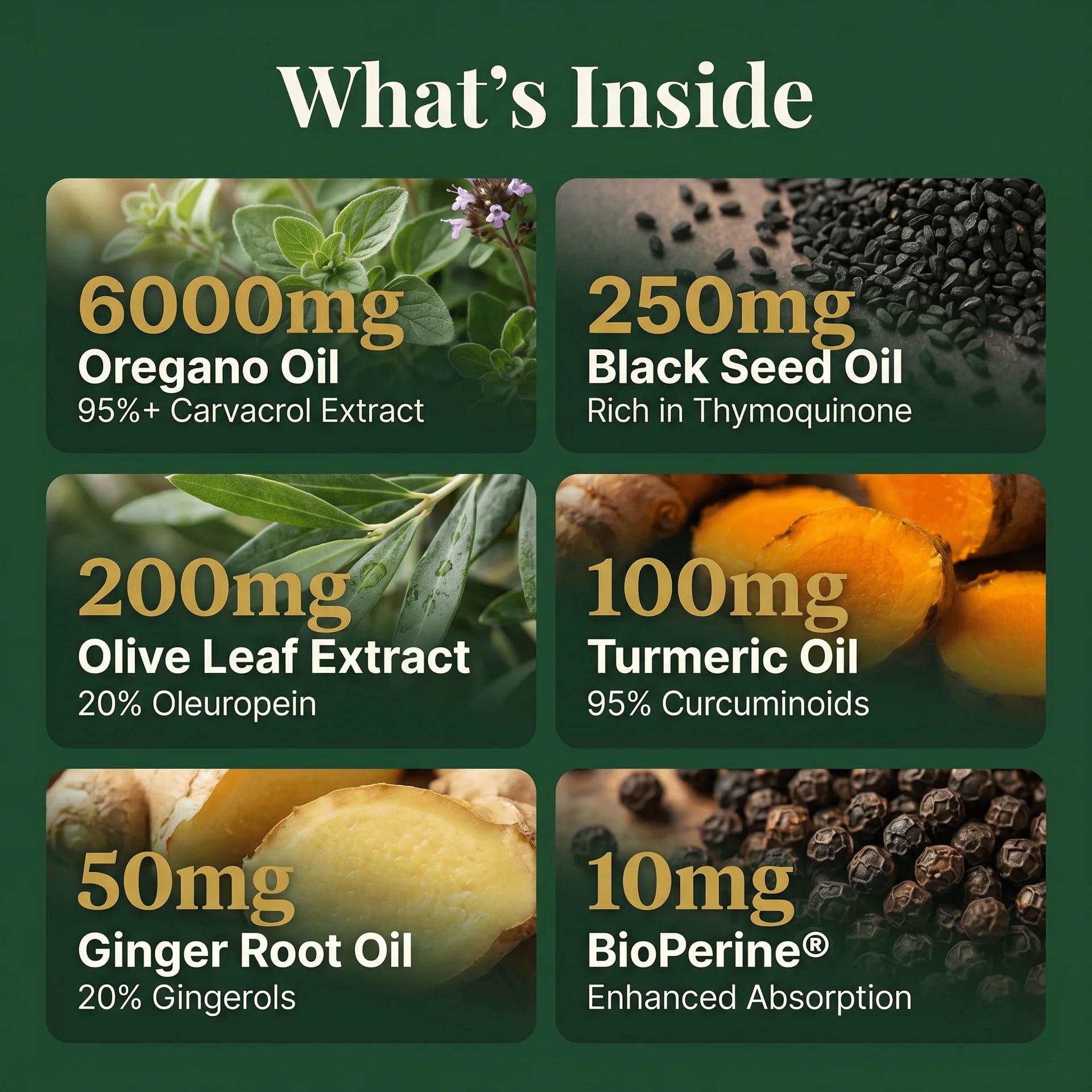 PURETREX Oregano Oil Softgels displayed on a wooden table