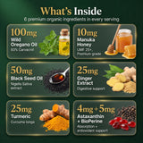 PURETREX Oregano Oil Supplement back view with ingredient list