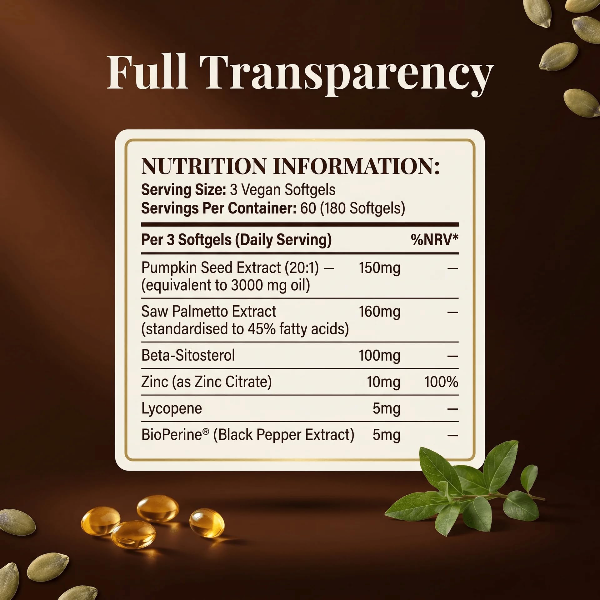 PURETREX Pumpkin Seed Oil Softgels 3000mg lifestyle scene