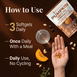 PURETREX Pumpkin Seed Oil Softgels 3000mg softgel close-up