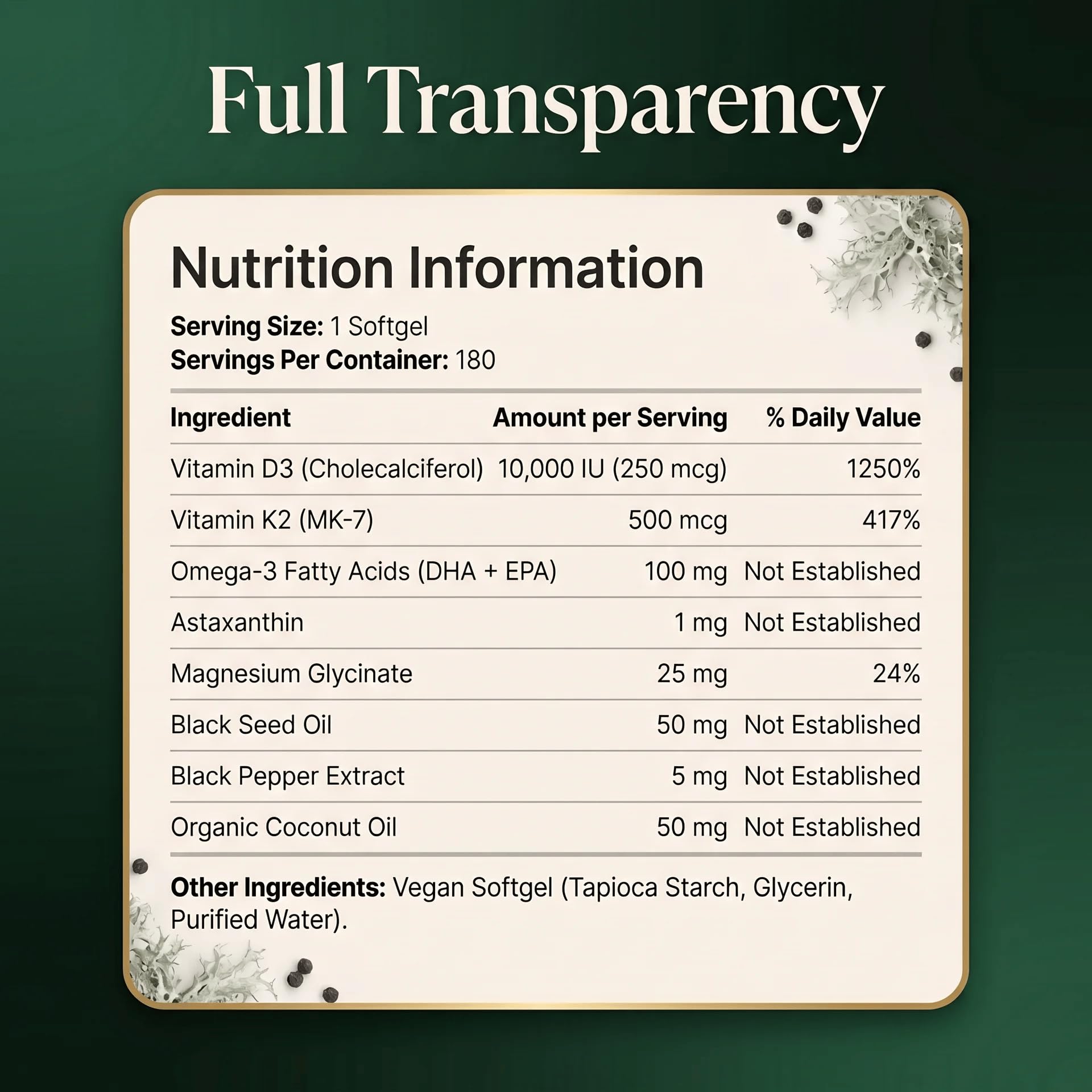 PURETREX Vitamin D3 K2 Softgels 10000 IU lifestyle scene