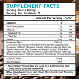 Pureverve 10 Mushroom Coffee Blend ingredients list