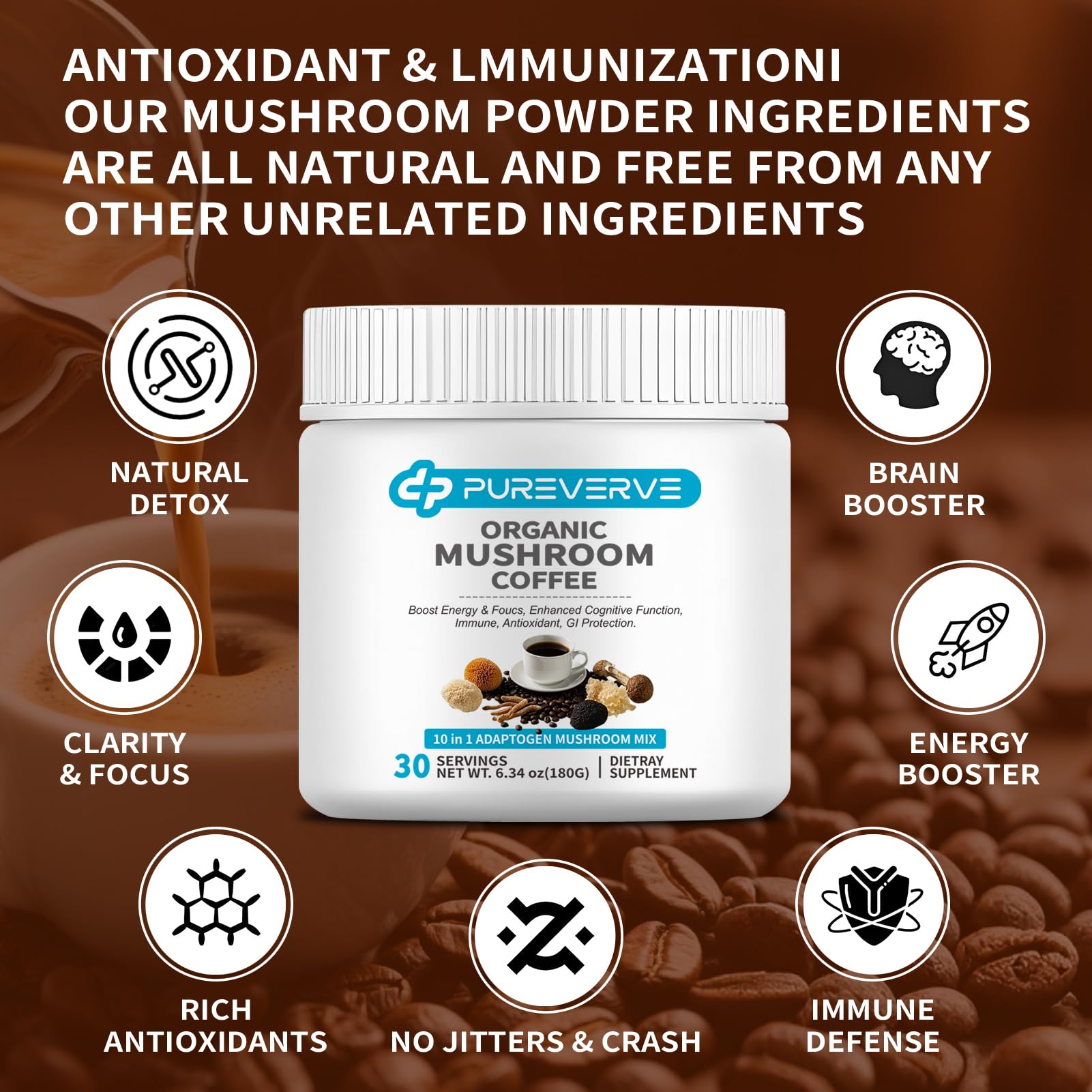 Pureverve 10 Mushroom Coffee Blend preparation process