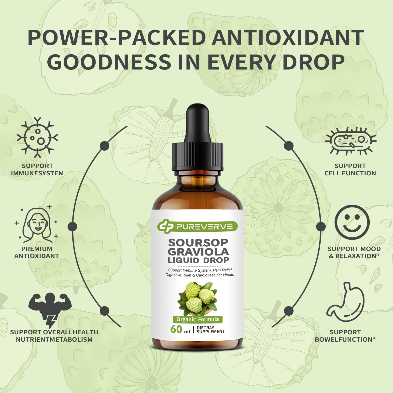 Pureverve Liquid Vitamin Drops packaging side view