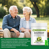 Pureverve Soursop Leaf Extract Gummies with fresh soursop leaves