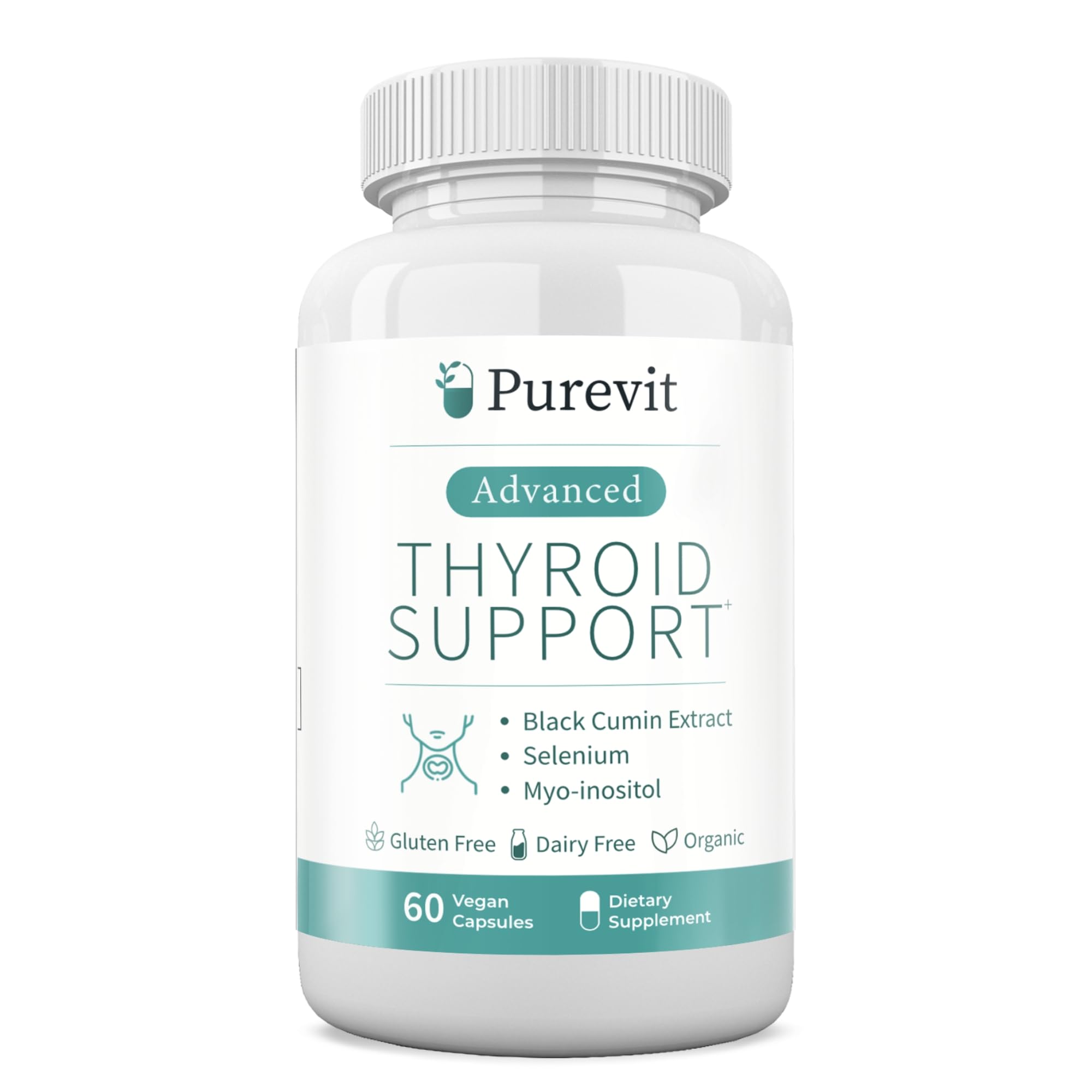 Purevit Thyroid Support Supplement 65g front view