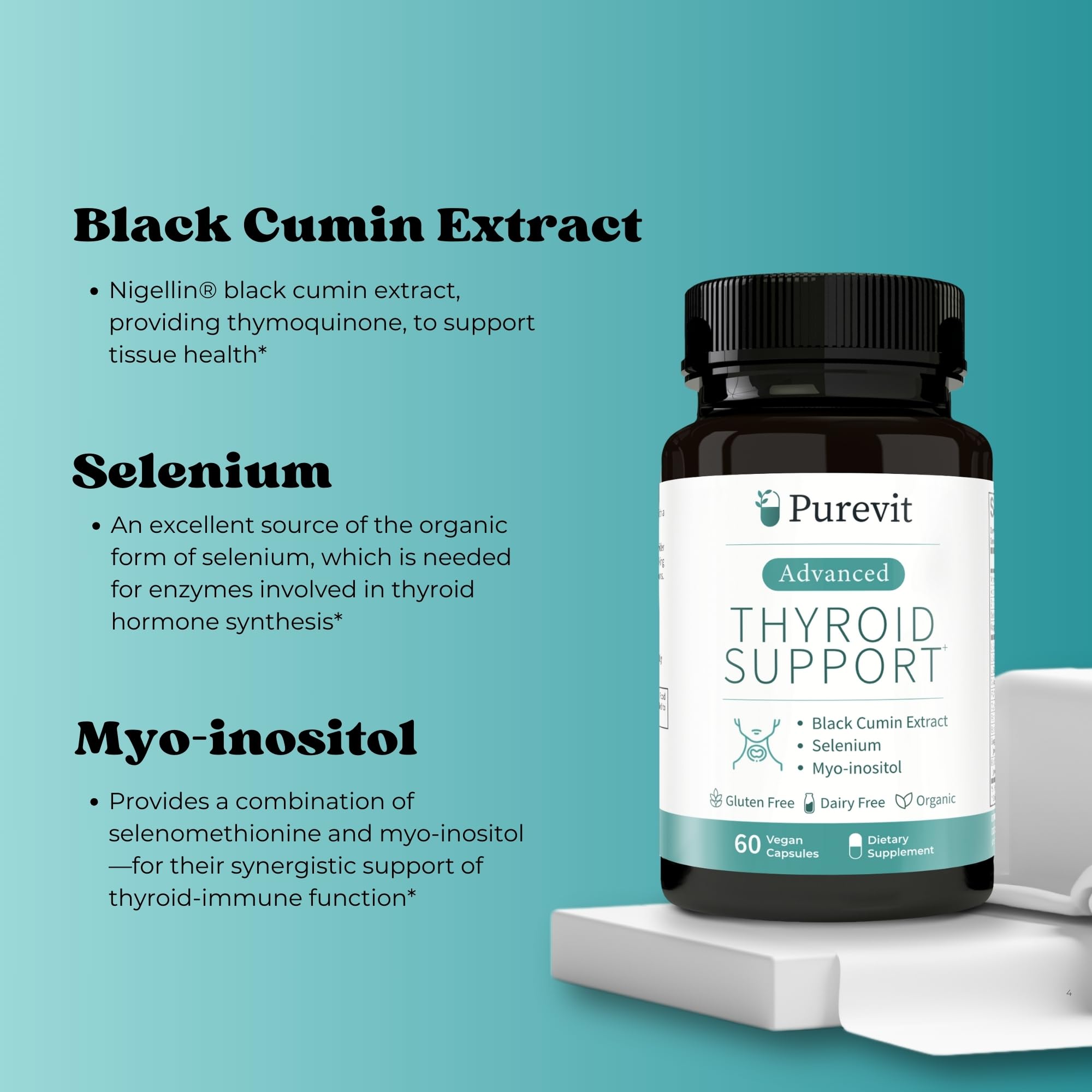 Purevit Thyroid Support Supplement 65g ingredients list