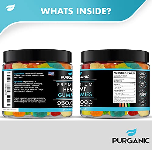 Purganic Gummy Bears in a bowl