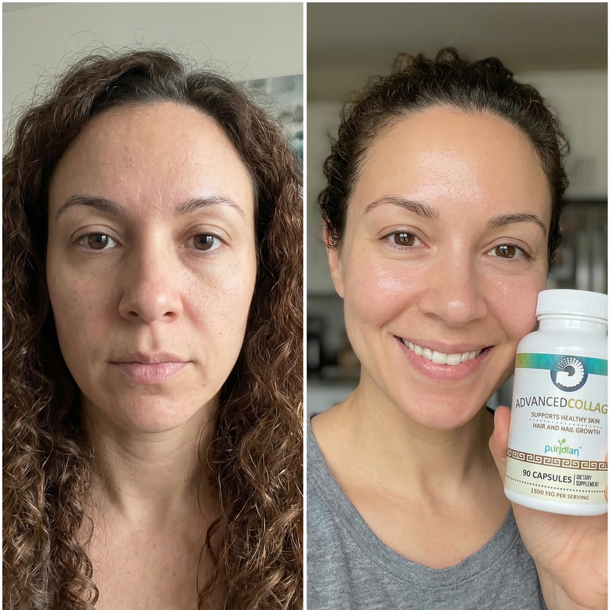Puridian Hydrolyzed Collagen Capsules 1500mg opened bottle