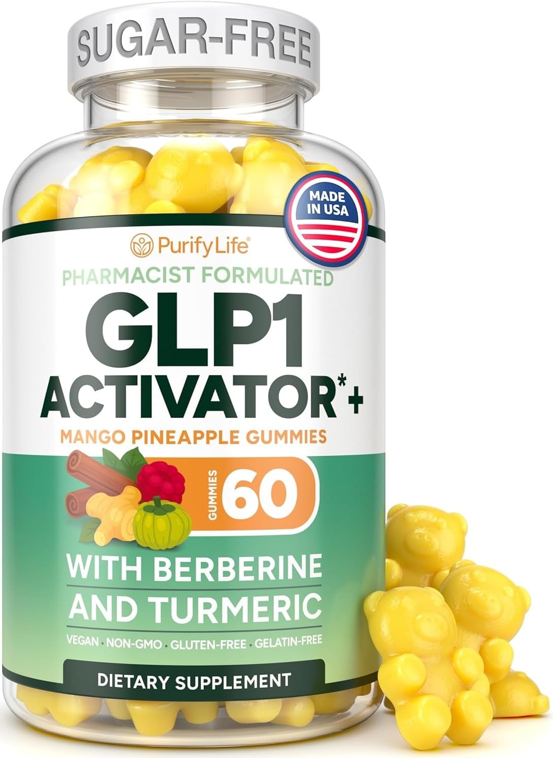 Purify Life Garcinia Cambogia Gummies front view with packaging