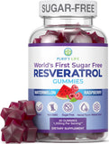 Purify Life Resveratrol Gummies front view with packaging