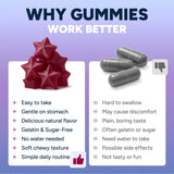 Purify Life Resveratrol Gummies in a bowl with fresh raspberries