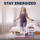 Purify Life Resveratrol Gummies with a measuring spoon for serving size