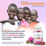 Purify Life Sugar-Free Milk Thistle Gummies with a spoon
