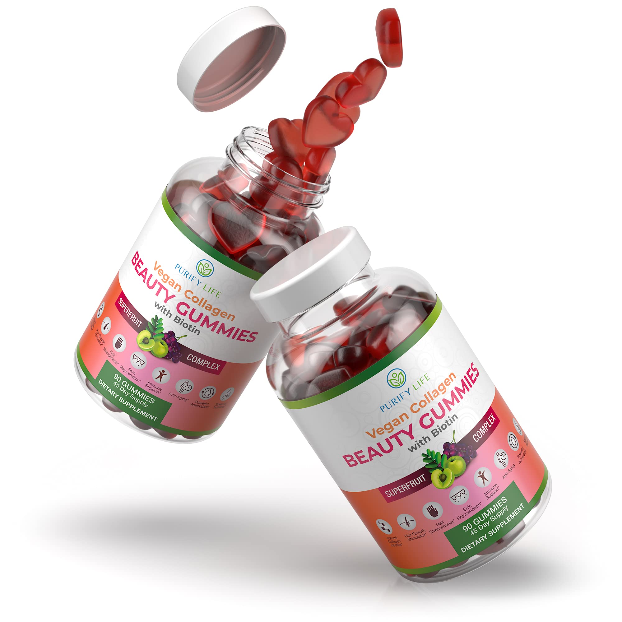 Purify Life Vegan Collagen Gummies nutrition facts label