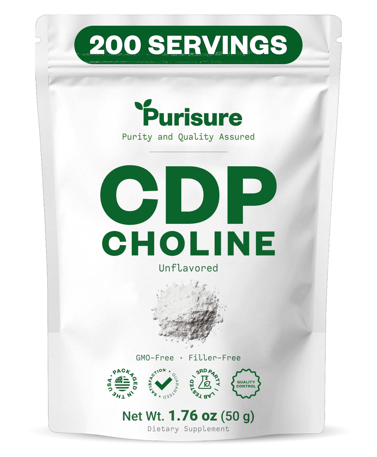 Purisure CDP Choline Powder 50g front view