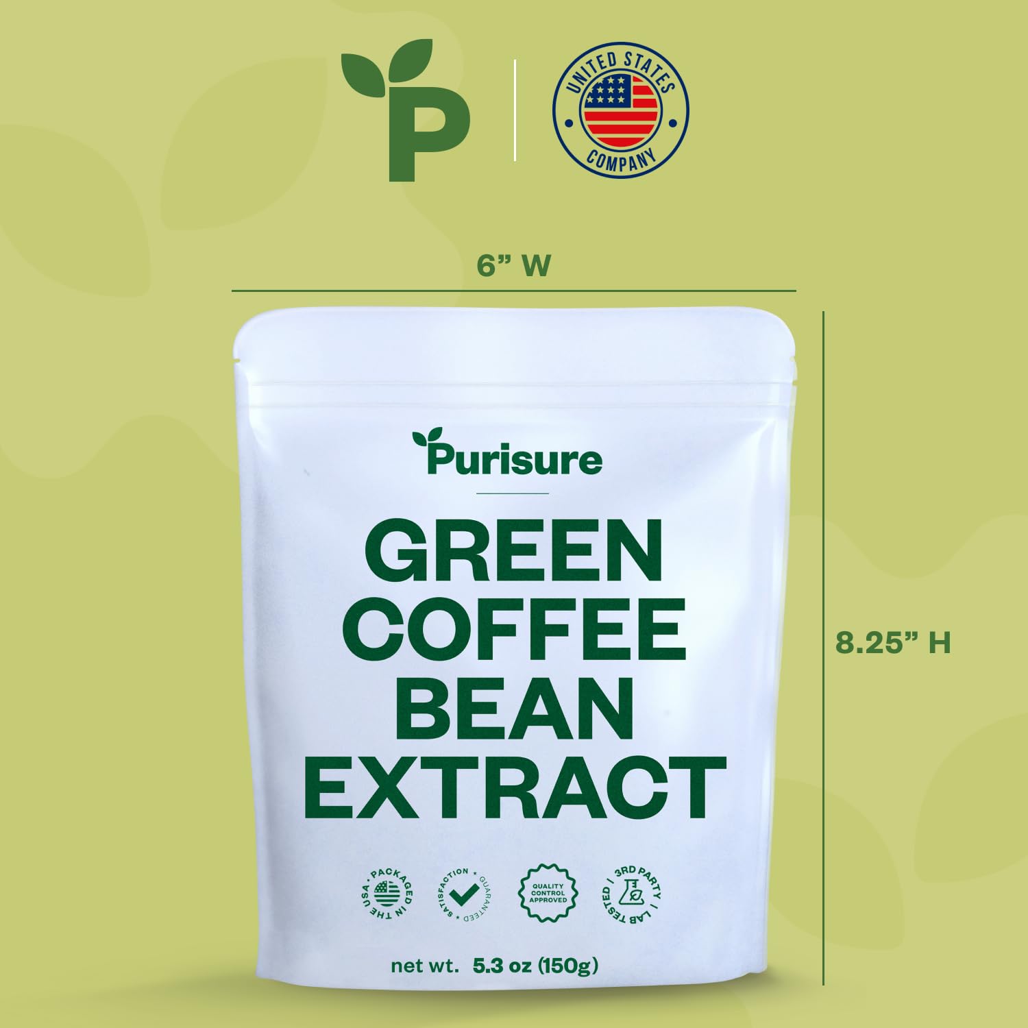 Purisure Green Coffee Bean Extract 159g in a smoothie