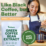 Purisure Green Coffee Bean Extract 159g mixed in a drink