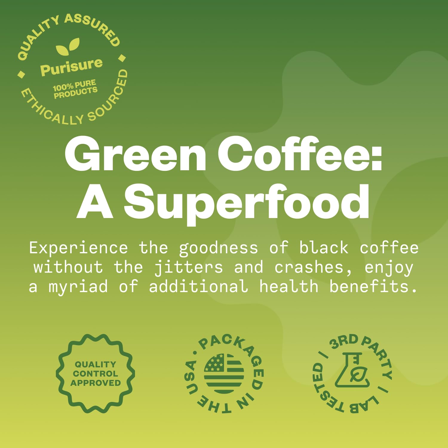 Purisure Green Coffee Bean Extract 159g on a kitchen counter