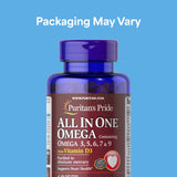 Puritan's Pride All in One Omega 60 Softgels side view