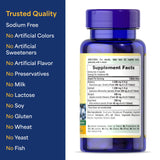 Puritan's Pride Blueberry Eyebright Complex 120 Tablets on a wooden table