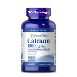 Puritan's Pride Calcium with Vitamin D3 1500mg front view