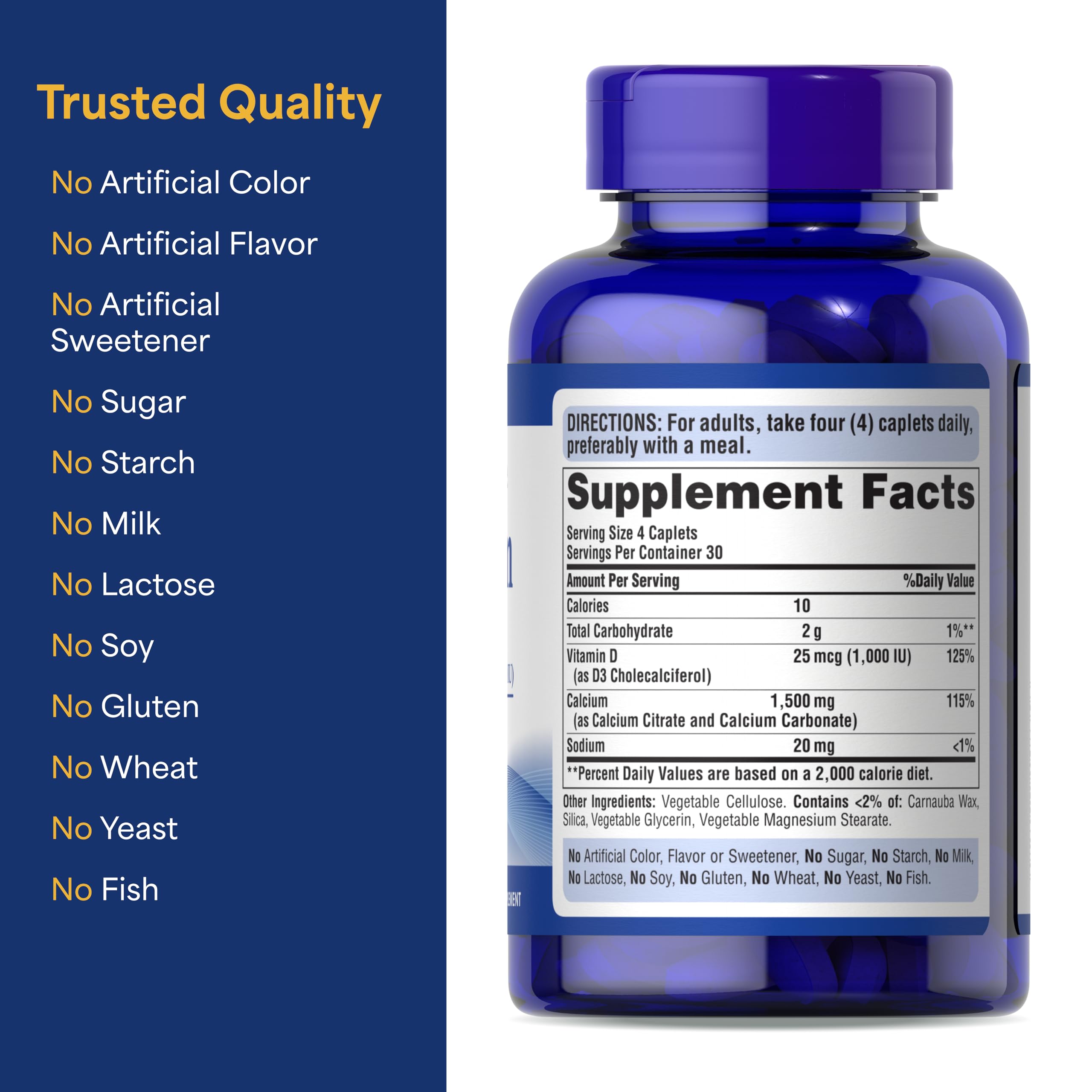 Puritan's Pride Calcium with Vitamin D3 1500mg lifestyle scene