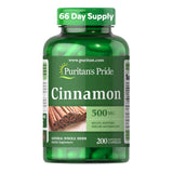 Puritan's Pride Cinnamon 500mg capsules front view
