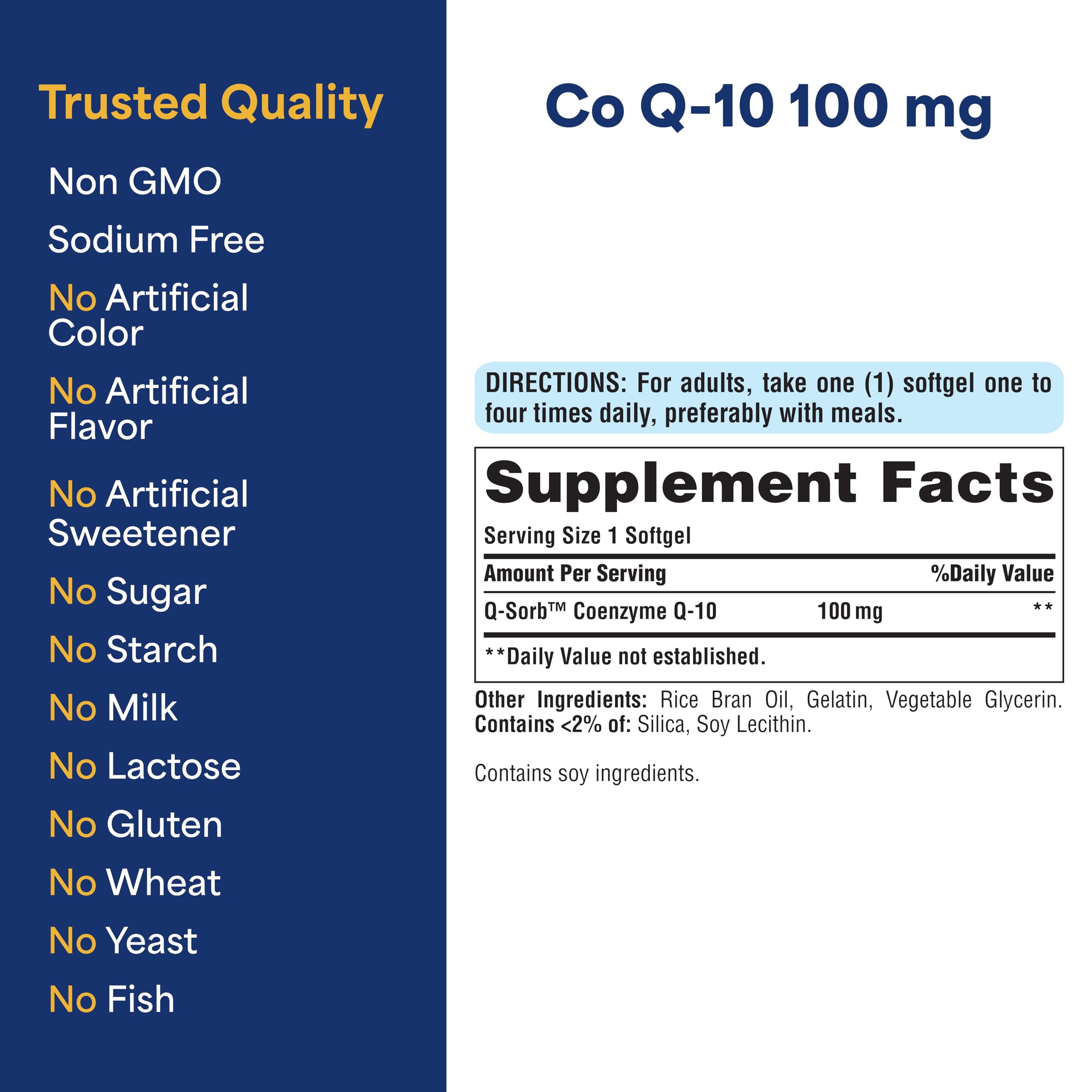 Puritan's Pride Co Q-10 100mg Softgels opened bottle
