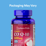 Puritan's Pride Co Q-10 600mg Softgels bottle with label