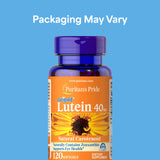 Puritan's Pride Lutein with Zeaxanthin 120 softgels side view