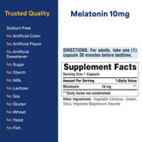 Puritan's Pride Melatonin 10mg capsules in a hand