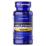 Puritan's Pride Melatonin 10mg Sleep Aid 120 Capsules front view