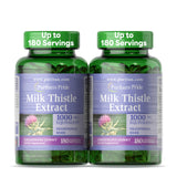 Puritan's Pride Milk Thistle 250mg 180 Softgels front view