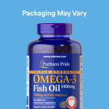 Puritan's Pride Omega-3 Fish Oil 240 capsules side view